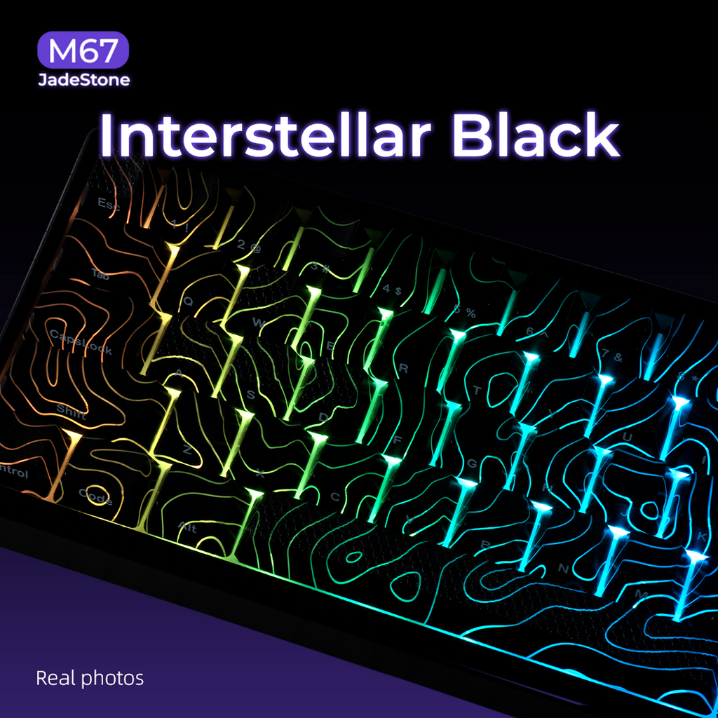 XVX M67 JadeStone Mechanical Keyboard With IMD-Tech Keycaps (Interstellar Black)