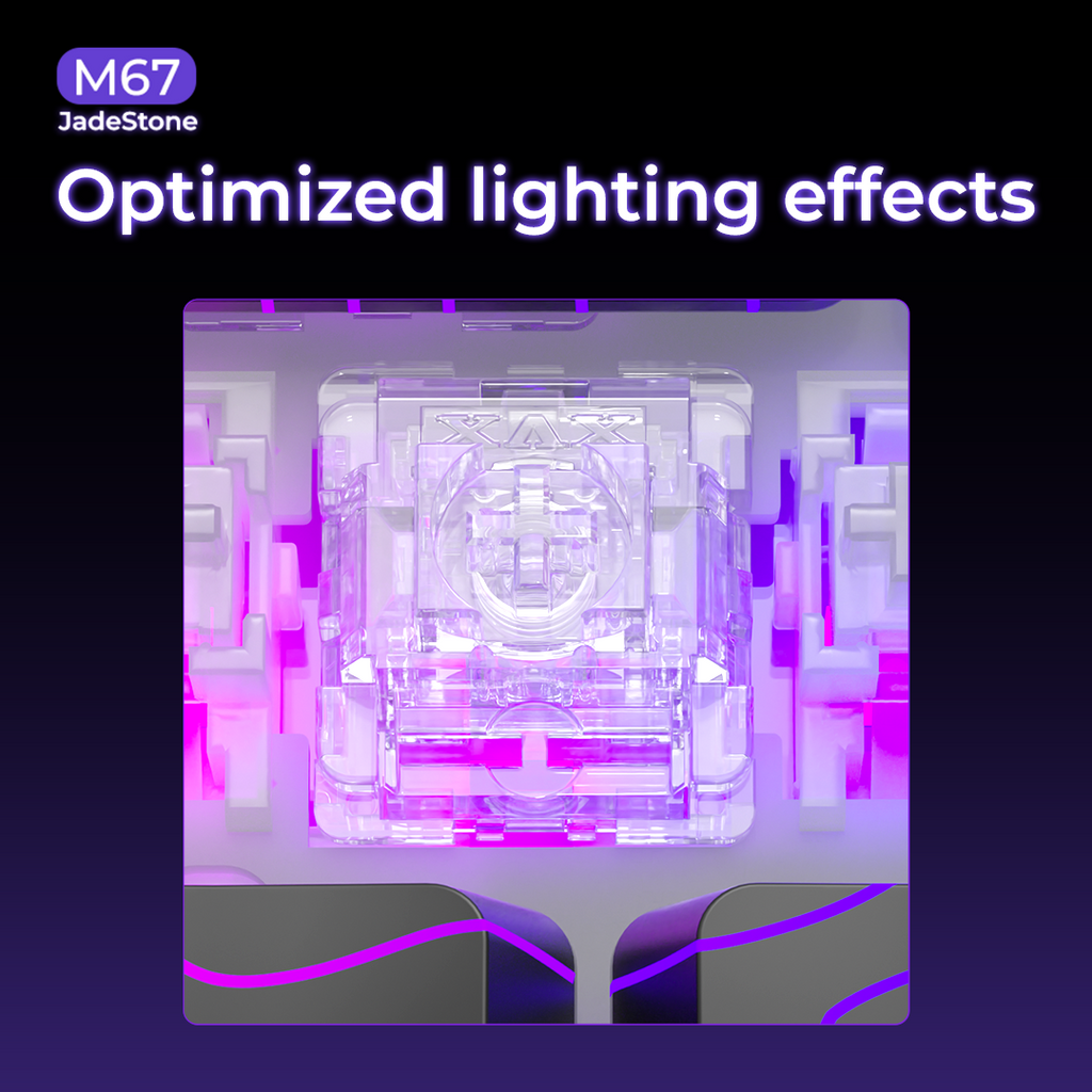 XVX M67 JadeStone Mechanical Keyboard With IMD-Tech Keycaps (Stellar White)