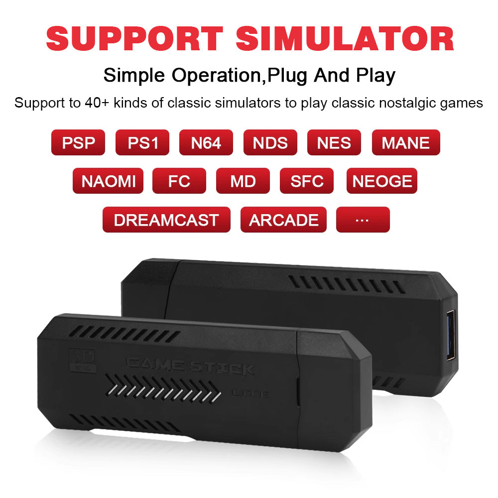 Retro 4K HDMI Game Stick – 30K+ Games with 2 Wireless Controllers