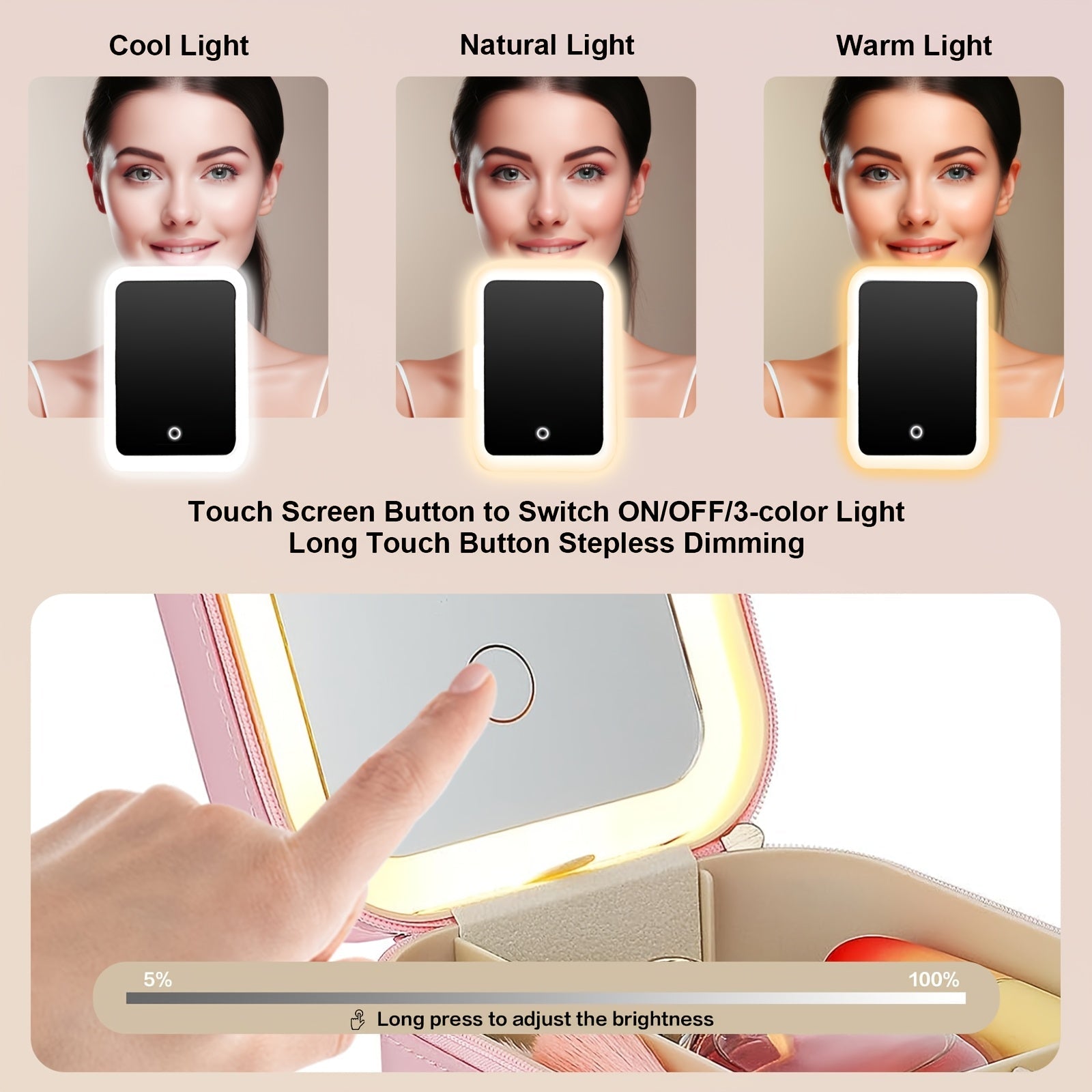 Makeup Mirror Case Organizer