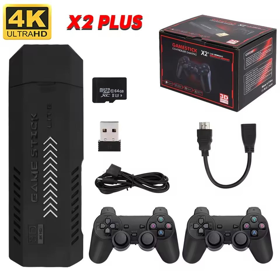 Retro 4K HDMI Game Stick – 30K+ Games with 2 Wireless Controllers