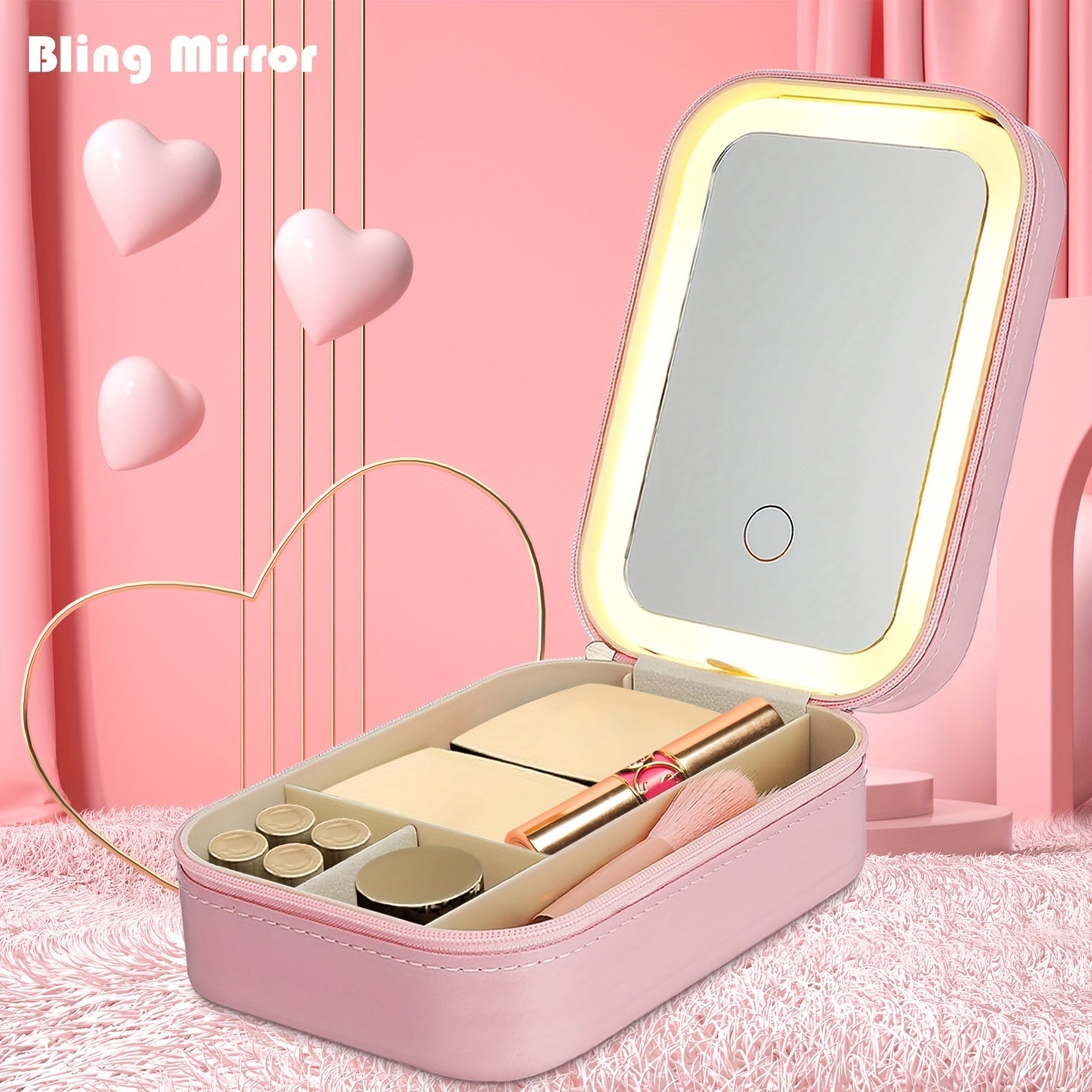 Makeup Mirror Case Organizer